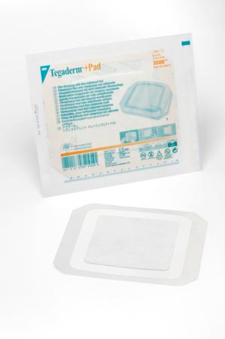 3M TEGADERM + PAD FILM DRESSING WITH NON-ADHERENT PAD, 3588