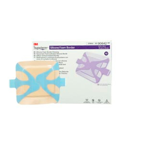 3M TEGADERM SILICONE FOAM BORDER DRESSING, 90642