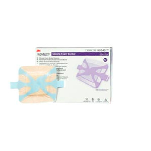3M TEGADERM SILICONE FOAM BORDER DRESSING, 90643