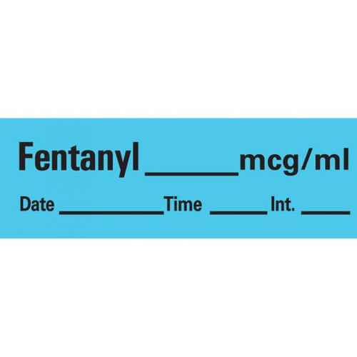 Labels Fentanyl Blue 1-1/2x1/2W 333Rl
