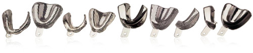 Nickel-Plated, Complete Denture Perforated Tray - Tray #61 Individual Uppers (Extra Large), GC America, 260611 Nickel-Plated, Complete Denture Perforated Tray - Tray #61 Individual Uppers (Extra Large), GC America, 260611