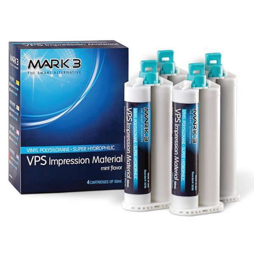 VPS Impression Material Heavy Fast Set 50ml. Cartridges 4/bx. - MARK3* VPS Impression Material Heavy Fast Set 50ml. Cartridges 4/bx. - MARK3*