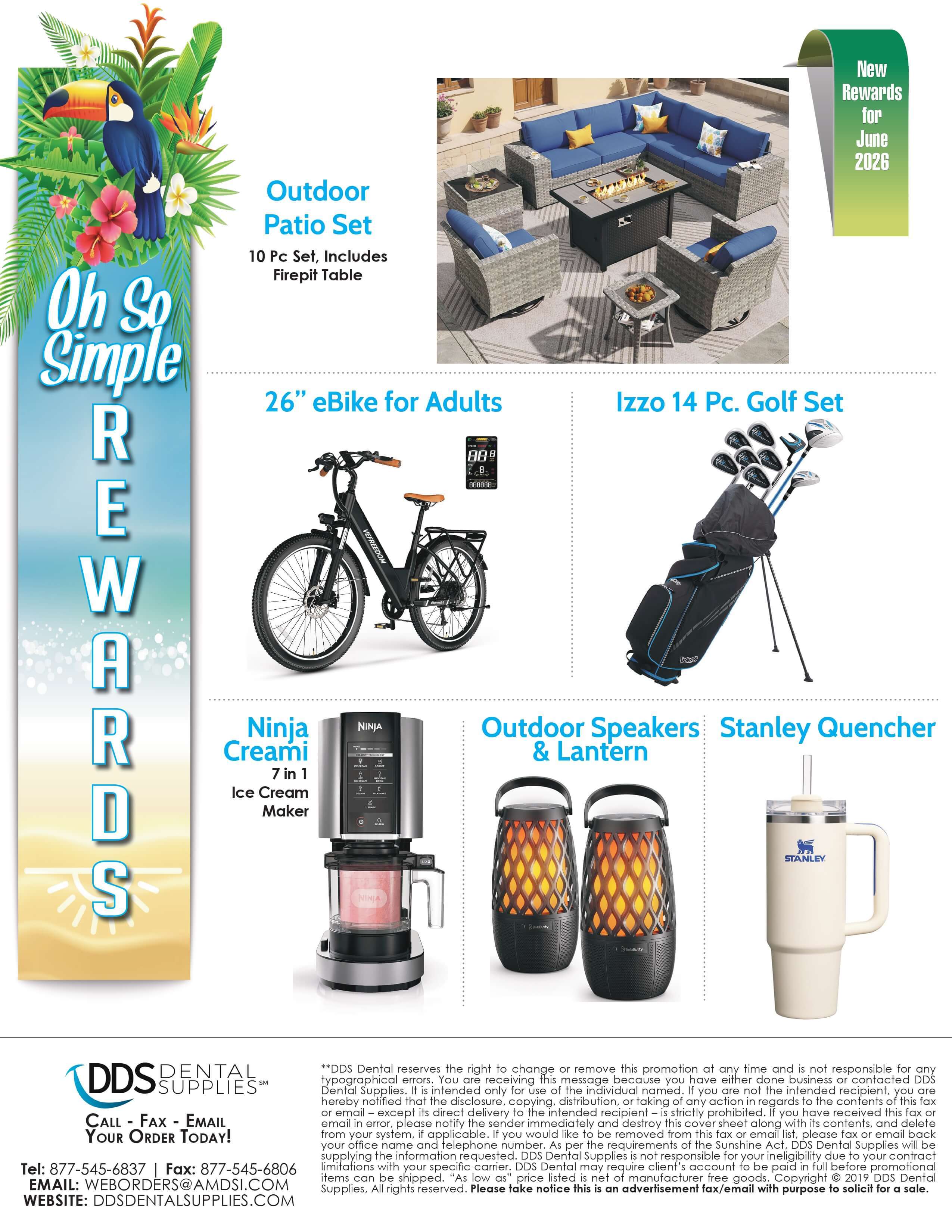 Rewards program promotion showing available benefits and eligibility details