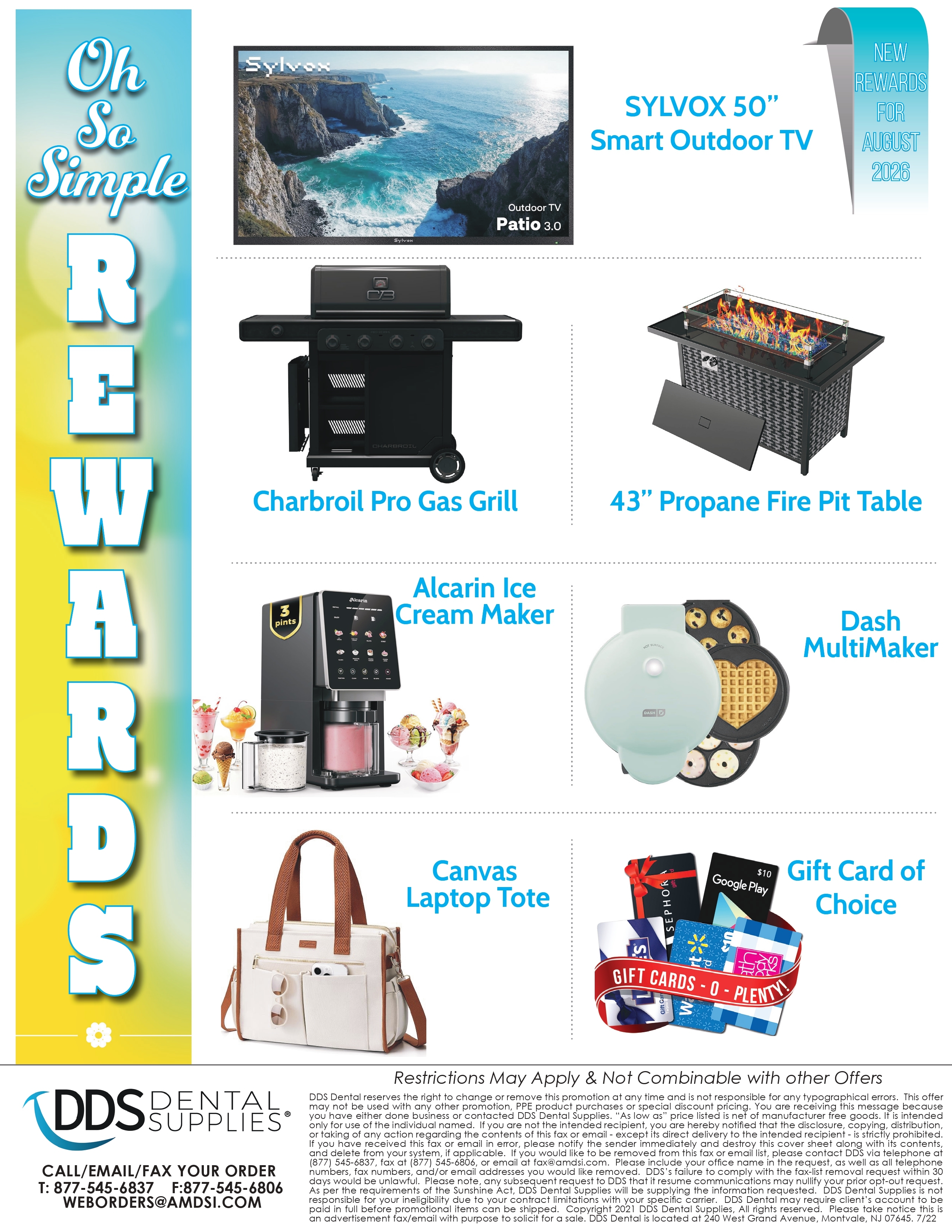 Rewards program promotion showing available benefits and eligibility details