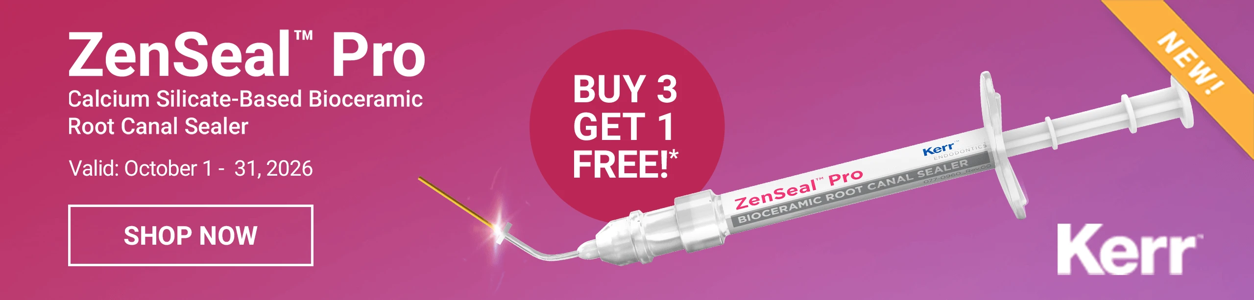Kerr ZenSeal Pro promotional banner.