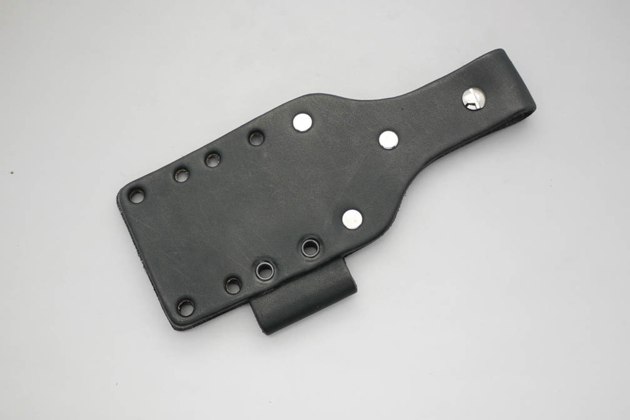 1 Leather Backer WITH Loop, BLACK  For ESEE Ontario ESEE-3/RAT-3