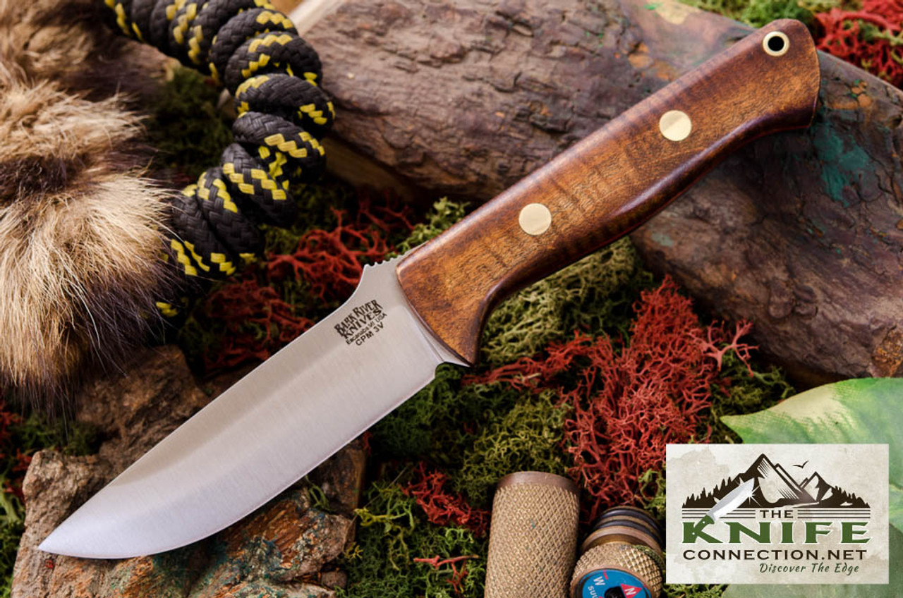 Bark River Knives - Bravo-1 LT - CPM 3V Steel - Dark Curly Maple