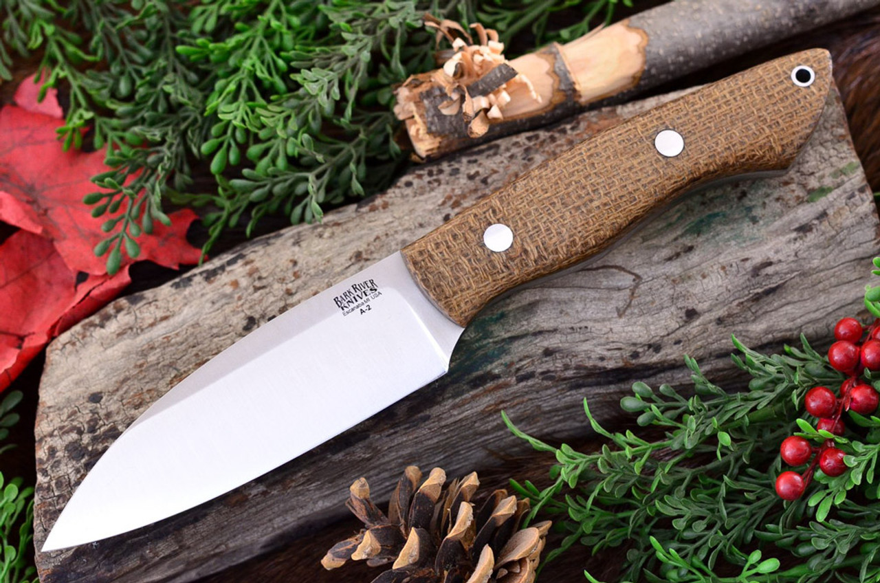 新品★バークリバー bark  mini bush seax Bark River Knives: Bush Seax Fixed Blade Knife w/ Tan Burlap