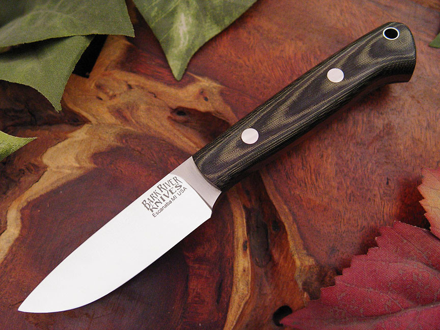Bark River Knives: Little Creek Fixed Blade Knife w/ Green Bark River Knives: Little Creek Fixed Blade Knife w/ Green