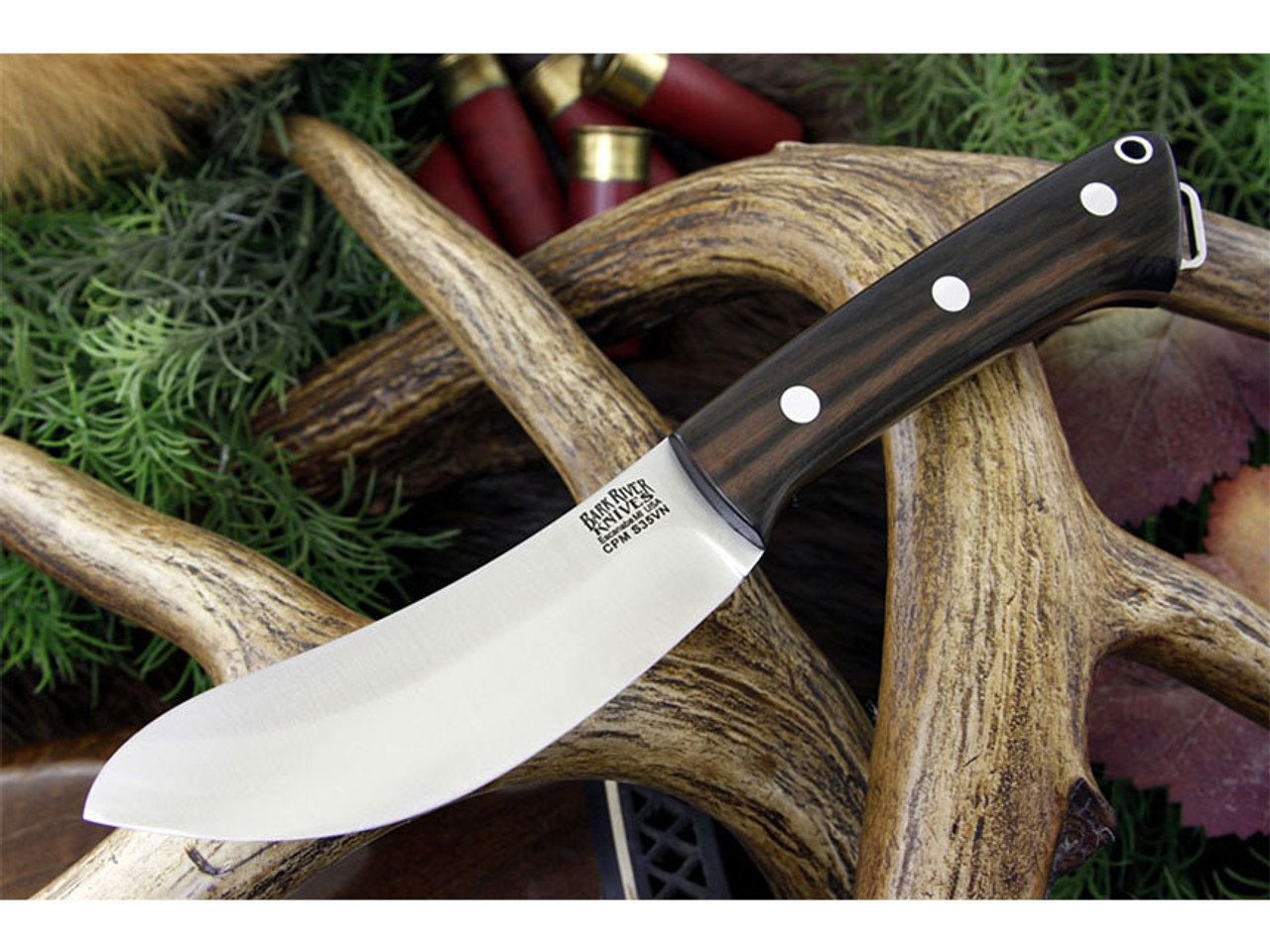 Bark River Knives: Wolf River S35VN Fixed Blade Knife w/ Macasser