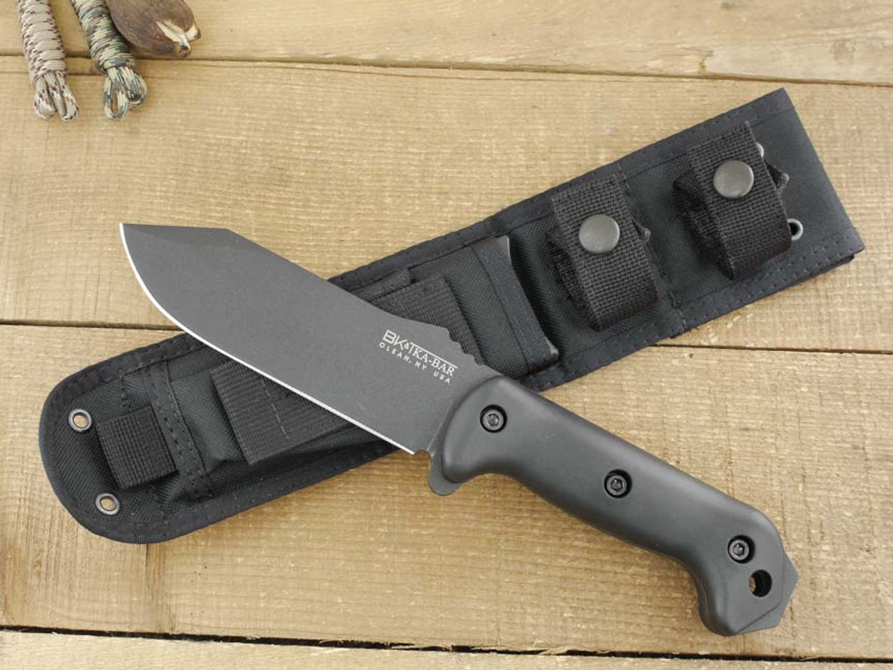 Becker Knife Tool Ka Bar Bk10 Crewman Fixed Blade Knife W Black Plain Edge Blade