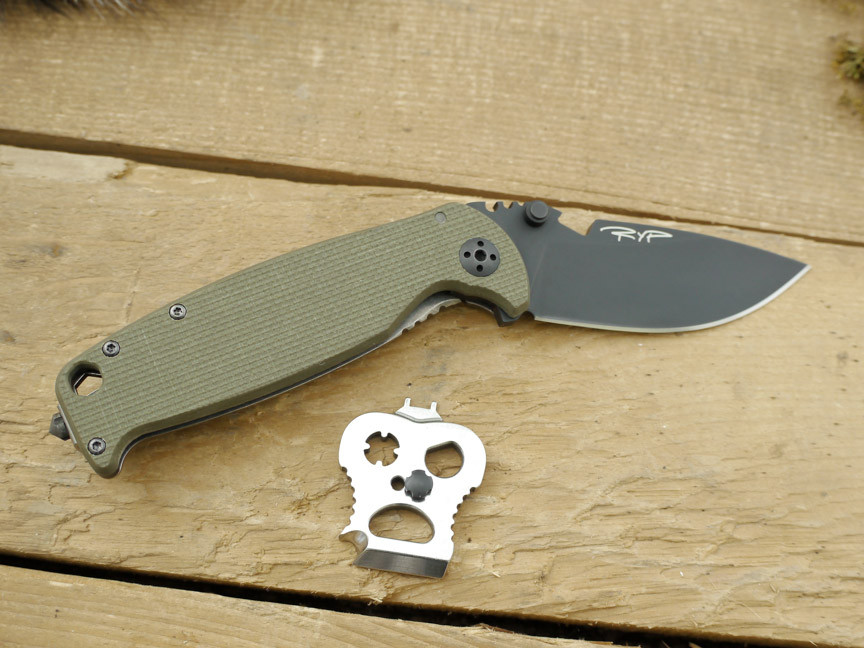 DPx Gear: HEST Folder 2.0 OD Left Hand, Folding Knife with Olive