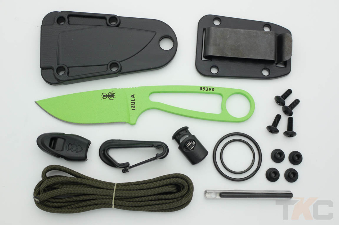 ESEE Izula-VG-KIT, Fixed Blade Neck Knife with Survival Kit
