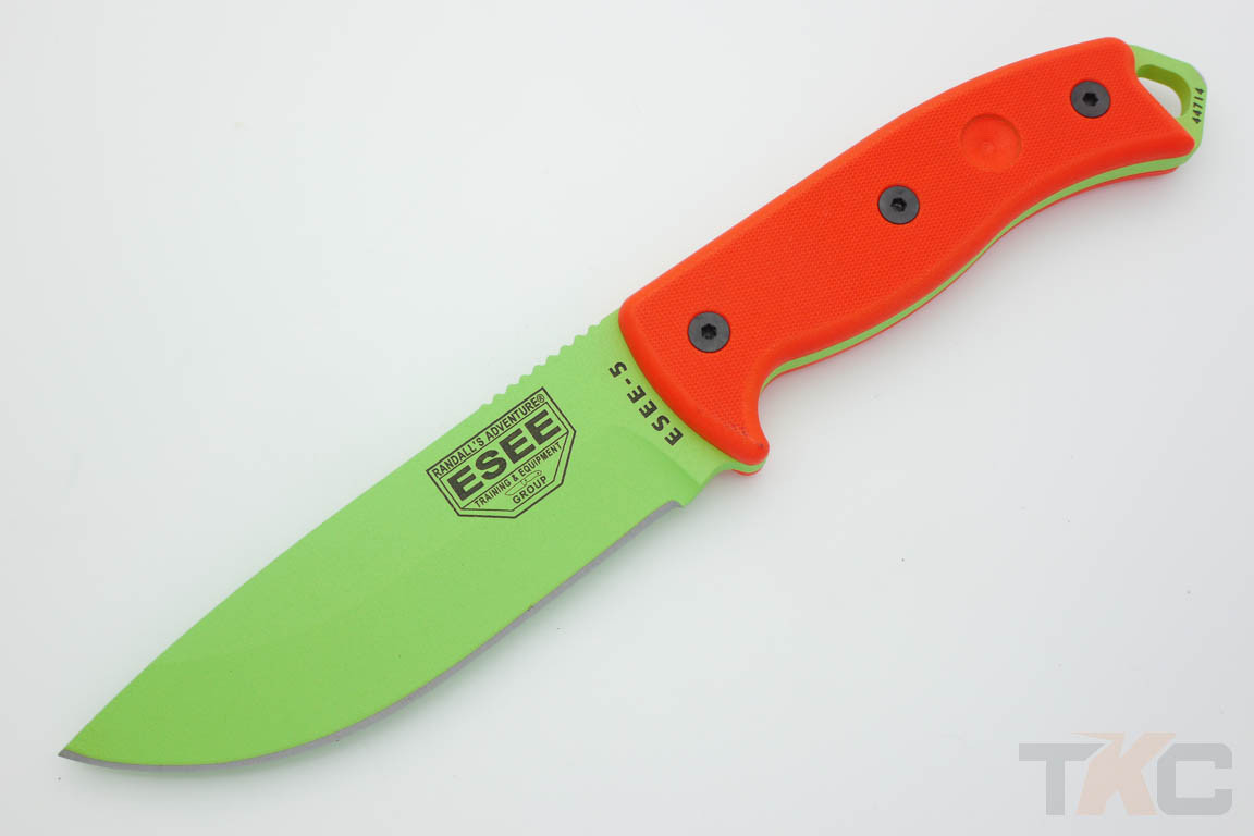 ESEE-5P-VG (Glass Breaker) Venom Green Plain Edge Fixed Blade w