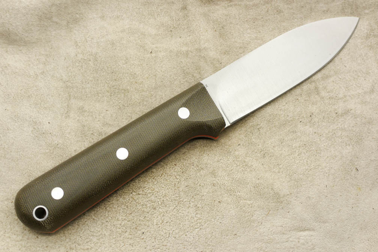 LT Wright Knives Genesis Convex Grind 3V Steel Green Canvas