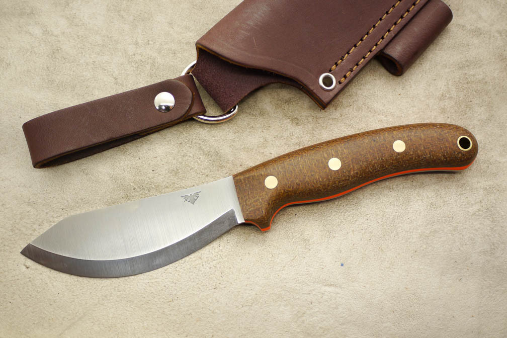 LT Wright Knives JX2 Jessmuk - 3V Steel - Scandi Grind - Brown