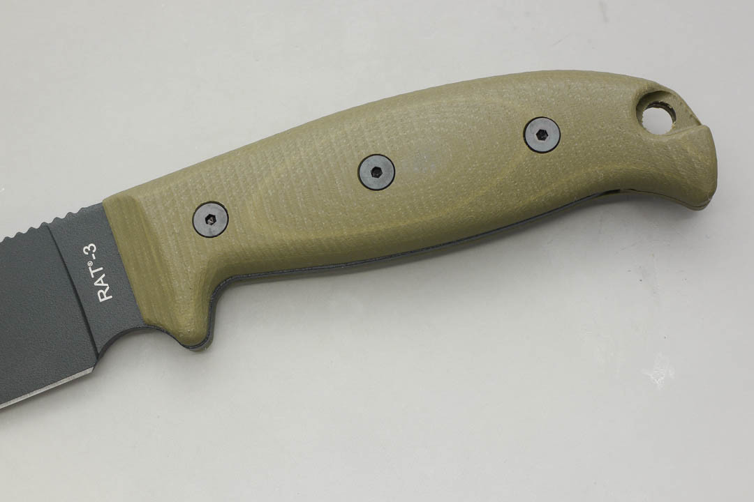 TKC: Extended G10 Handle for Ontario RAT-3 - Ranger Green