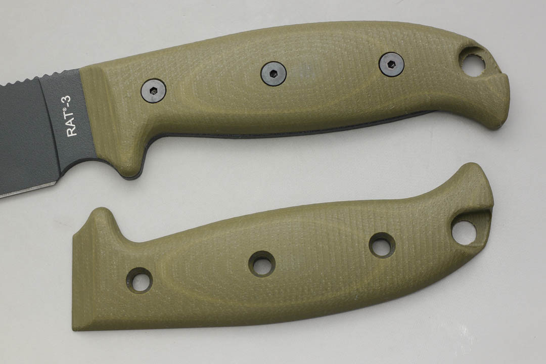TKC: Extended G10 Handle for Ontario RAT-3 - Ranger Green