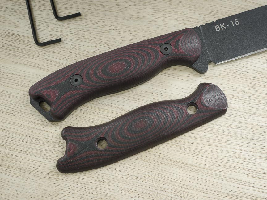 Architect Knife Systems G10 Handle for Becker BK15, 16, 17 Red & Black