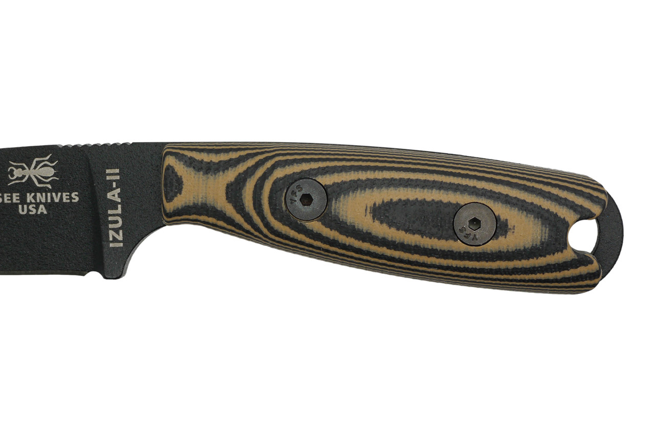 TKC: G10 Handle for ESEE Izula 2 - Brown & Black, 2X2