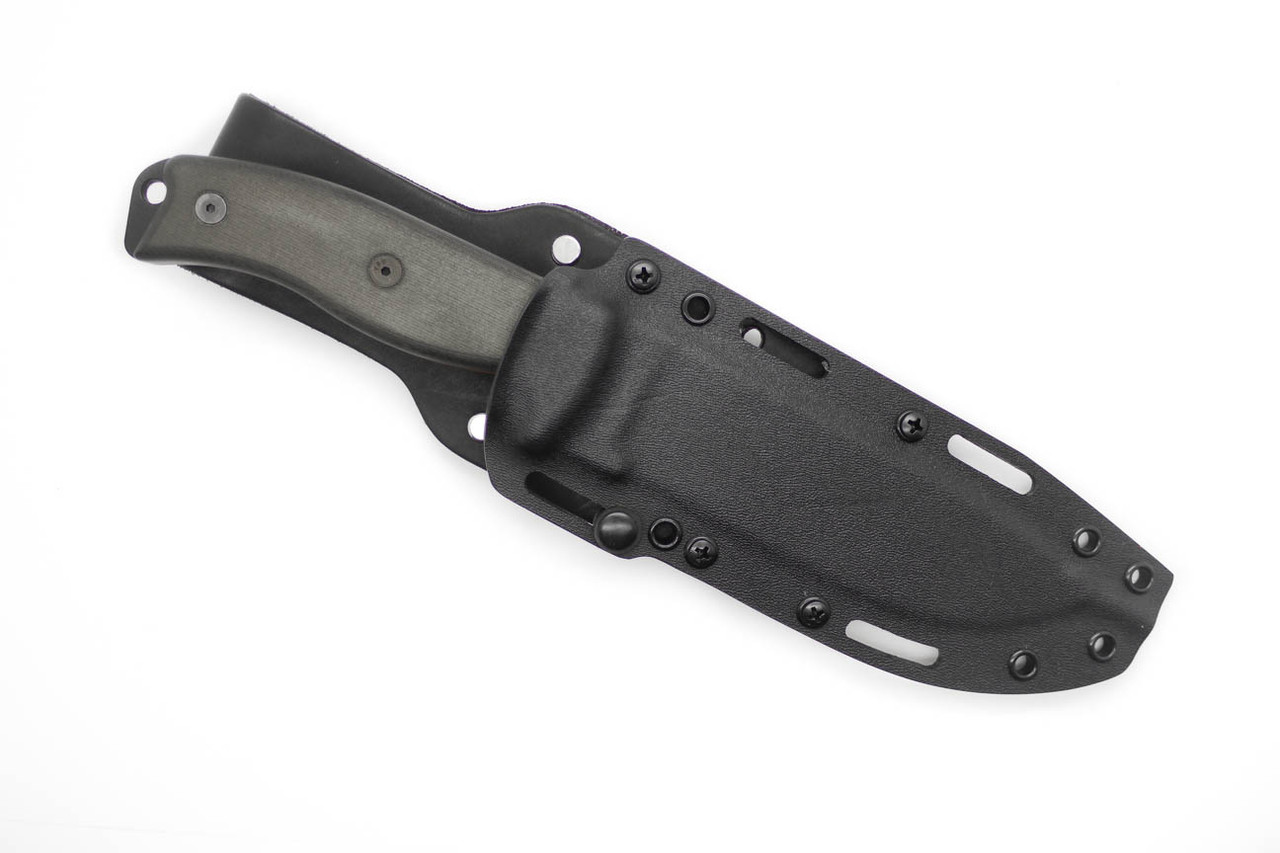 TKC: ESEE 6 Kydex Sheath w/ Slide Lock and Leather Backer, Black