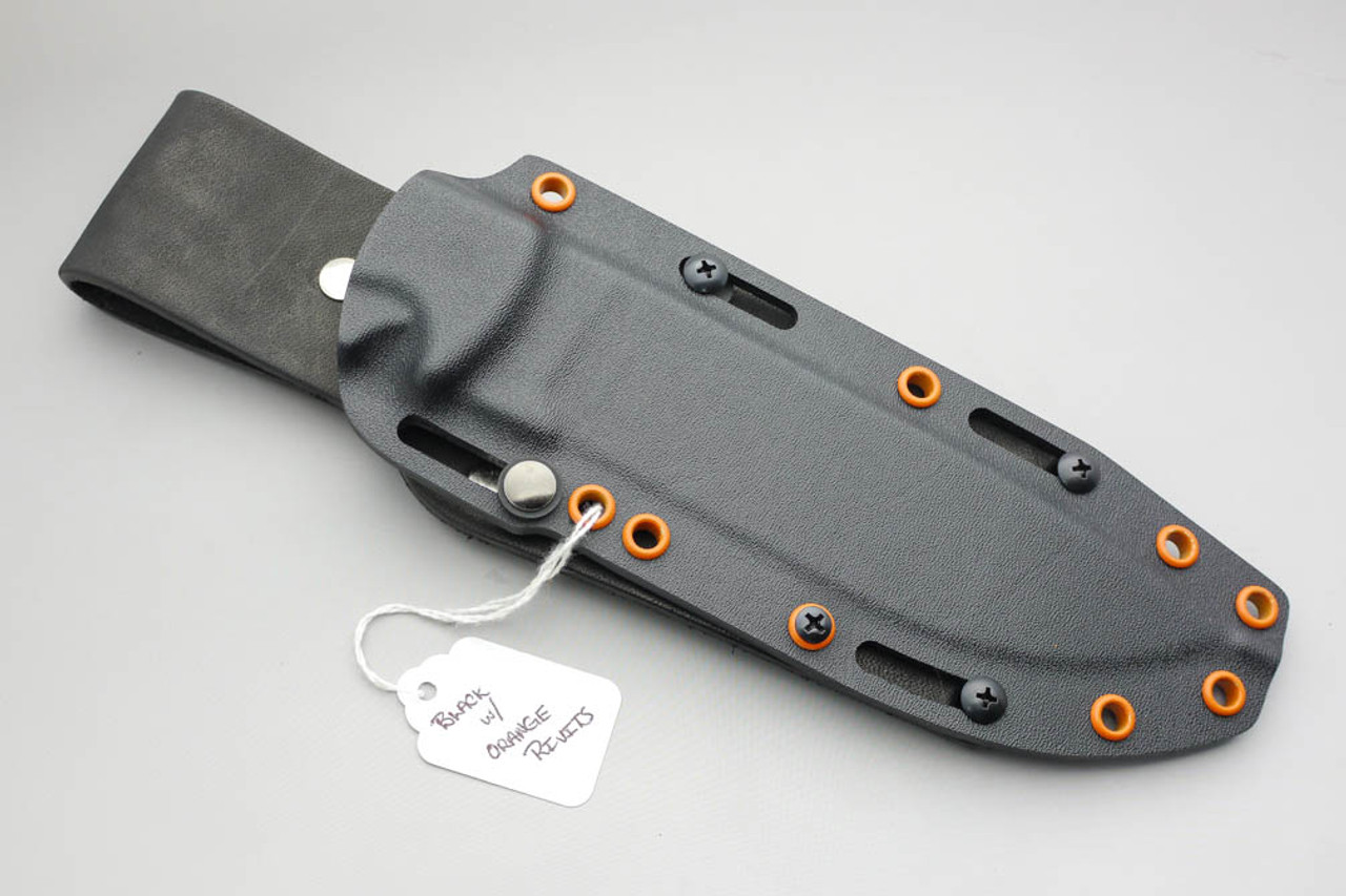 TKC: ESEE 6 Kydex Sheath w/ Slide Lock and Leather Backer, Black w