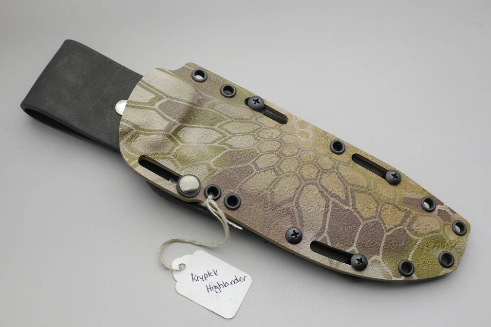 TKC: ESEE 6 Kydex Sheath w/ Slide Lock and Leather Backer, Kryptek