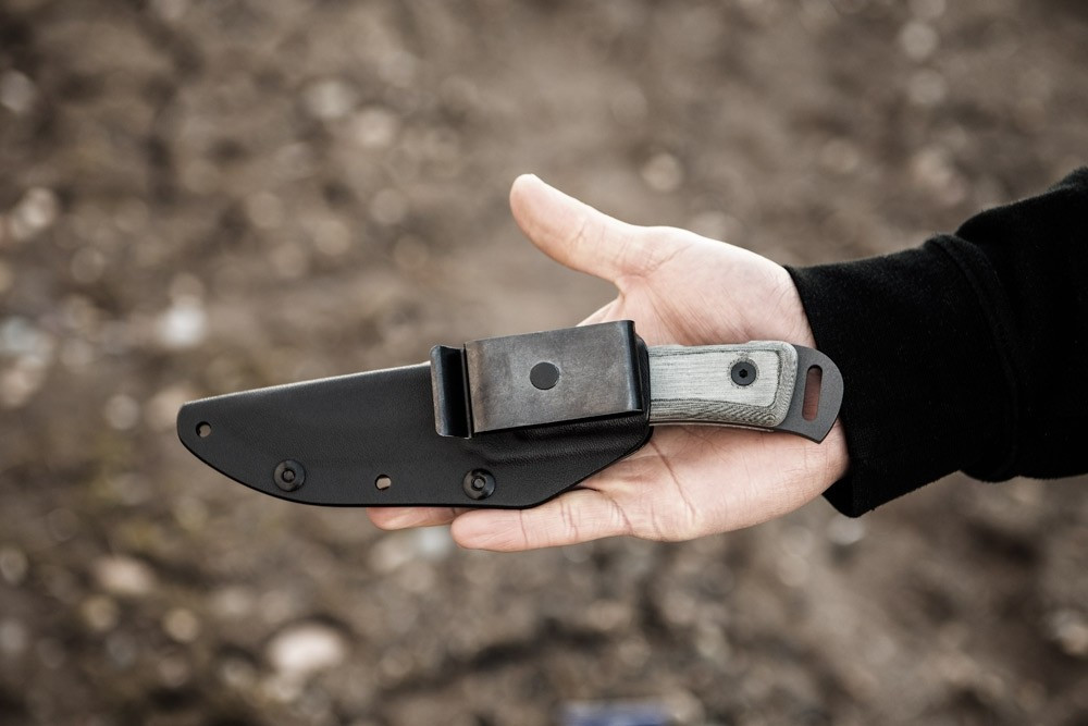 TOPS Knives, Overlander Fixed Blade Knife w/ Black Linen Micarta