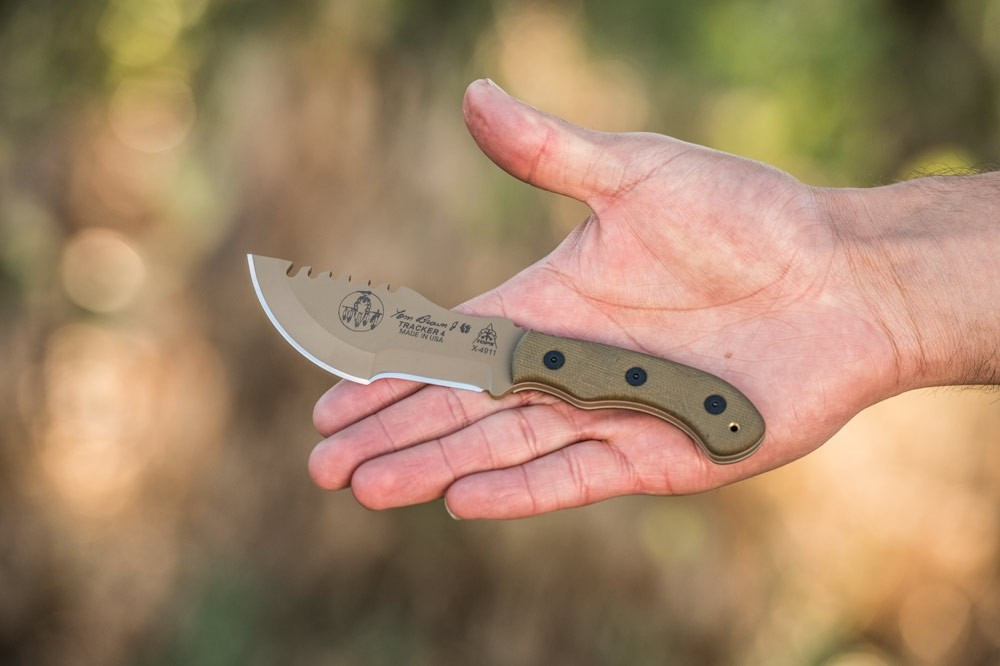 TOPS Knives, TBT04-TAN Mini Tom Brown Tracker Coyote Tan TOPS Knives, TBT04-TAN Mini Tom Brown Tracker Coyote Tan
