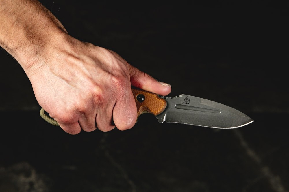 TOPS Knives Viking Tactics Crusader, VTAC02 Fixed Blade Knife w/ Tan