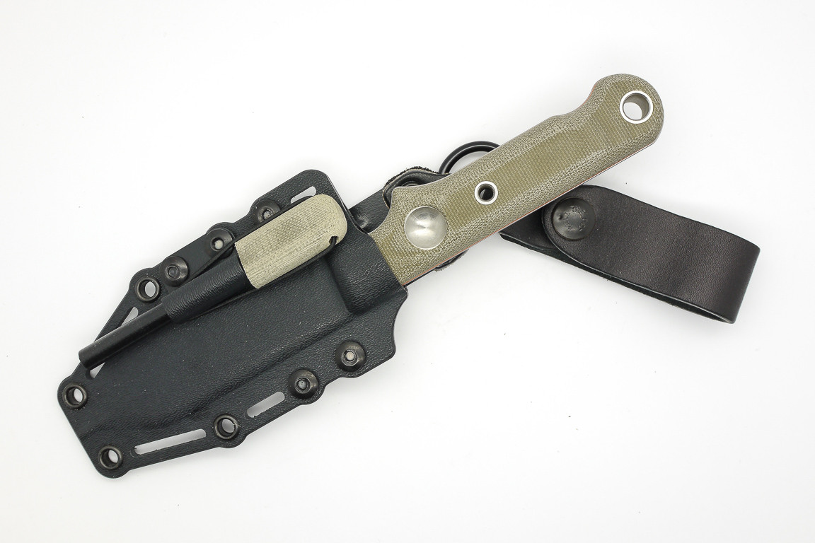 White River Knives Firecraft FC4 Green Canvas Micarta Handle