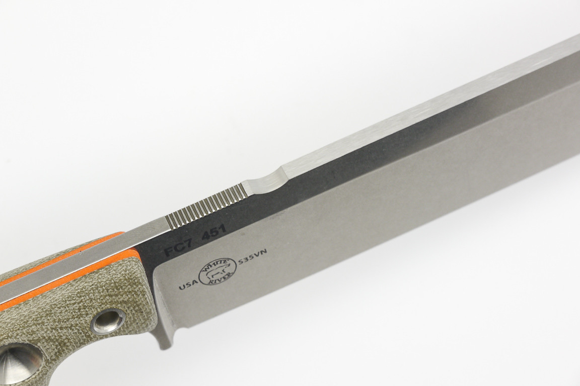 White River Knives Firecraft FC7 Green Canvas Micarta Handle