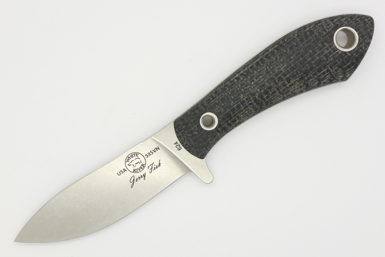 White River Camp Cleaver - Black Burlap Micarta Handle / S35VN