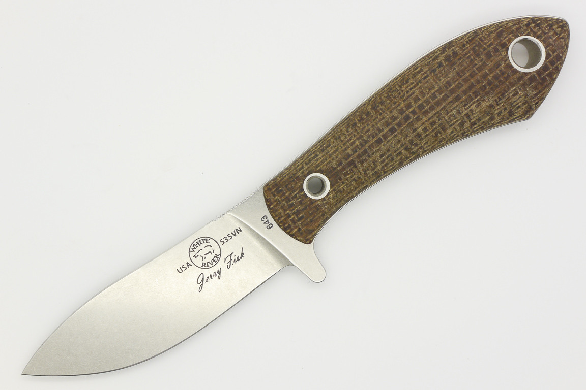 White River Knives Sendero Pack Natural Burlap Micarta Handle