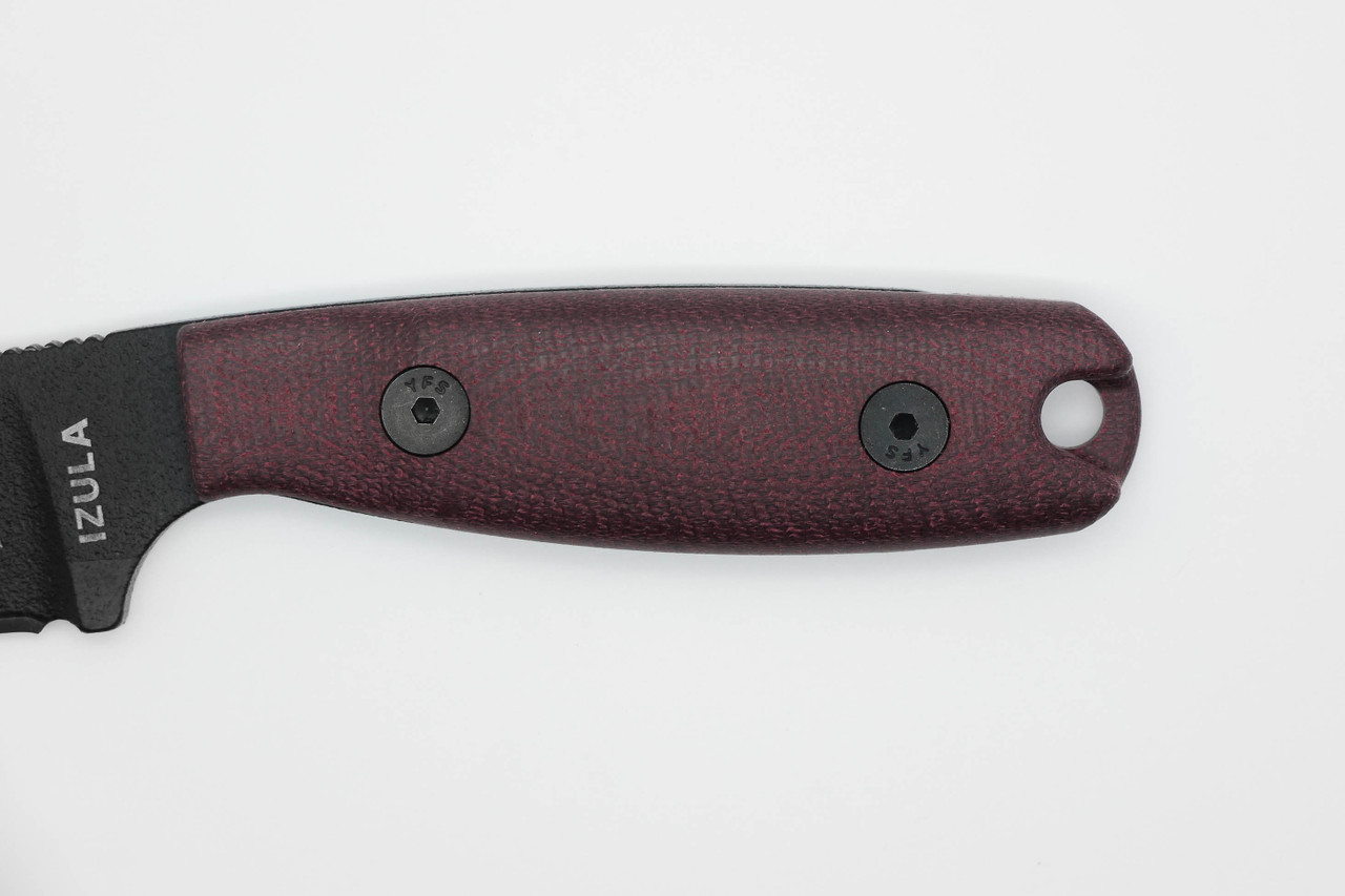 TKC: EXTENDED Handle for ESEE IZULA - Double Red Canvas Micarta