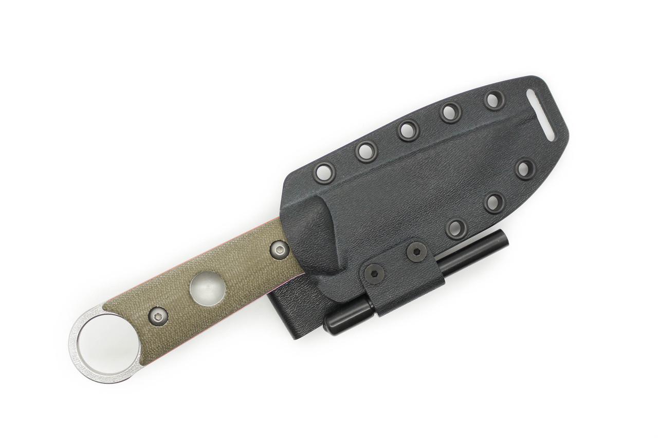 White River Knives FIRECRAFTFCPKO Green Canvas Micarta Handle