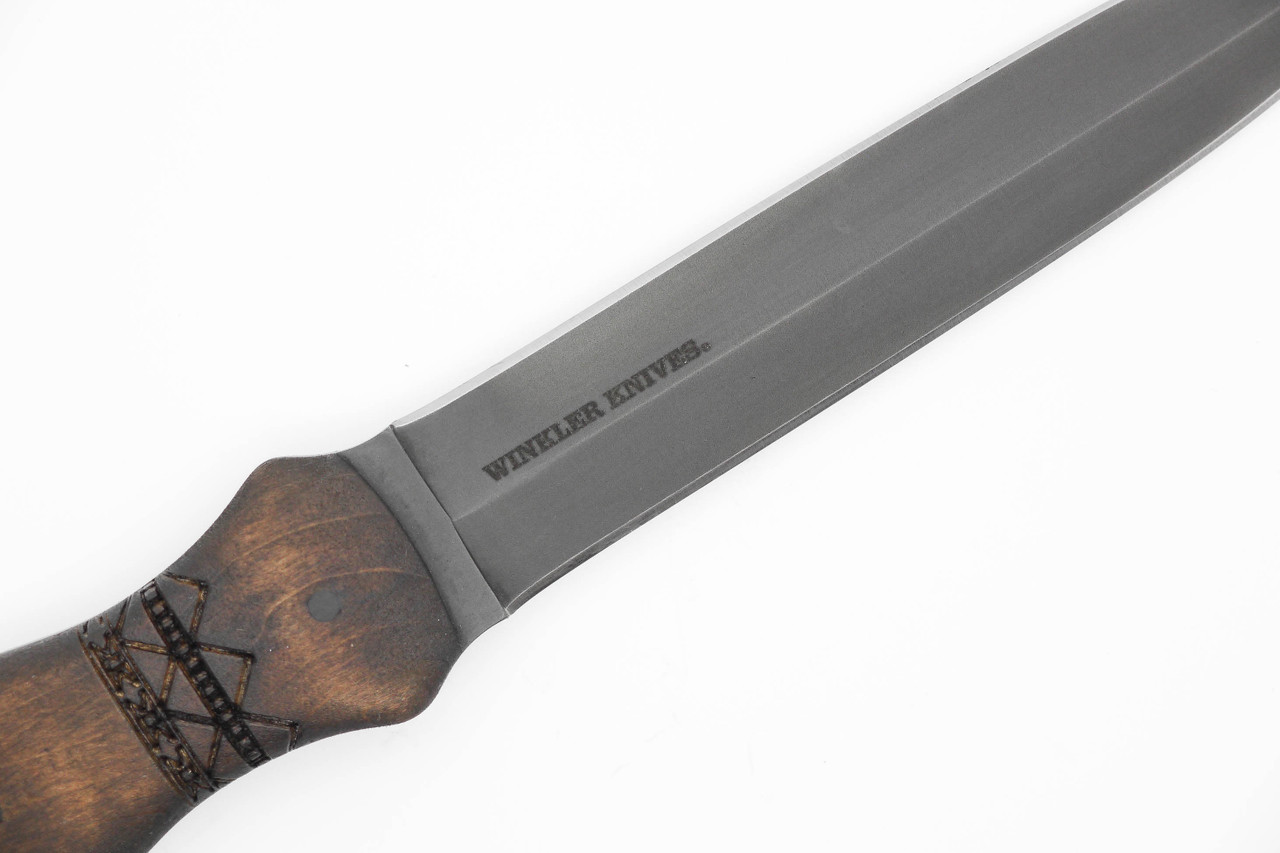 Winkler Knives Push Dagger 80CRV2 Steel Full Double Edge Maple