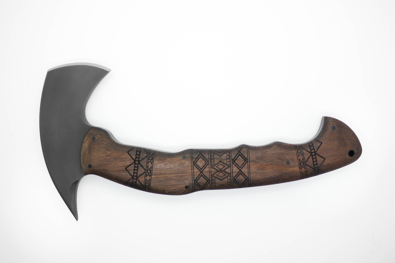Winkler Rnd Winkler RnD Compact Axe 80CrV2 Walnut Tribal - The Knife Connection