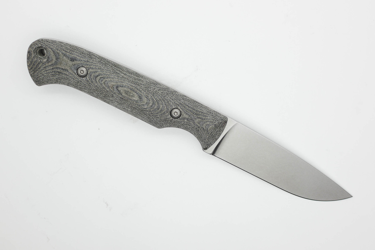 White River Knives Hunter Black and Olive Drab Linen Micarta Handle