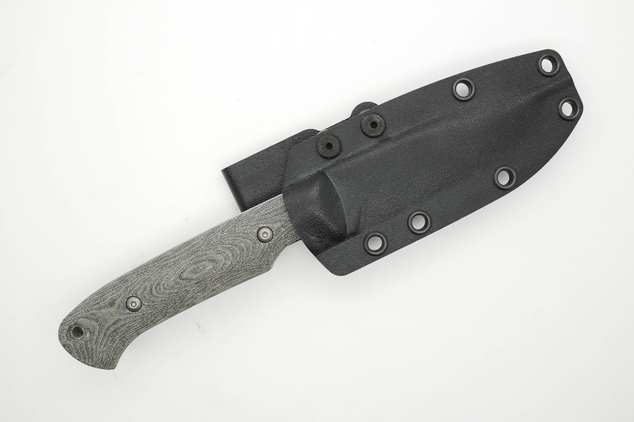 White River Knives Hunter Black and Olive Drab Linen Micarta Handle