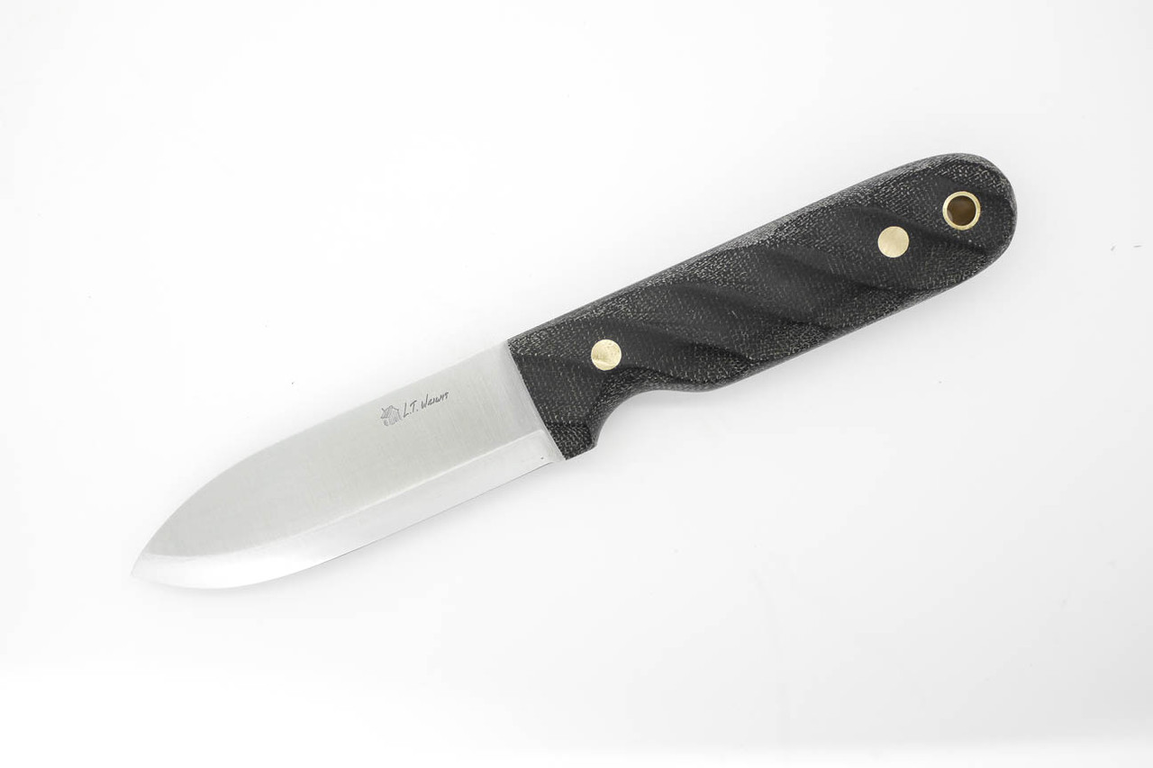 LT Wright Knives Bushcrafter - Scandi Grind - A2 Steel - Black
