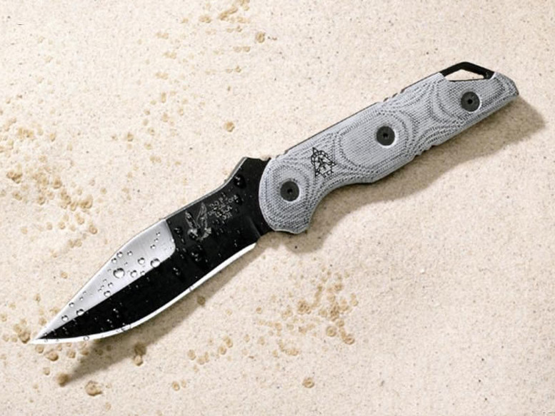 TOPS Knives, TP5030 Border Crossing Tactical Fixed Blade Knife w/ Black Canvas Micarta Handle