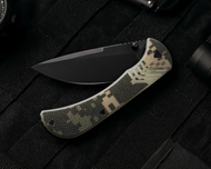 About the Half Face Blades Cav Folder in Universal Camo and MagnaCut 