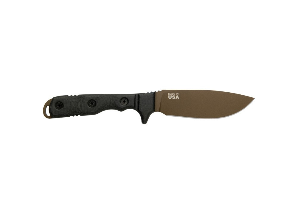 Couteau Fixe TOPS Idaho Hunter - Lame 1095 HC 12 Cm, Manche Micarta, Bronze - TIH03