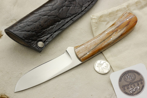 Arno Bernard Knives - Grazer Series - Custom Kudu Fixed Blade Knife w/ Giraffe Bone Handle