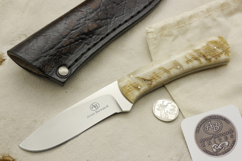 Arno Bernard Knives - Grazer Series - Custom Kudu Fixed Blade Knife w/ Sheep Horn Handle