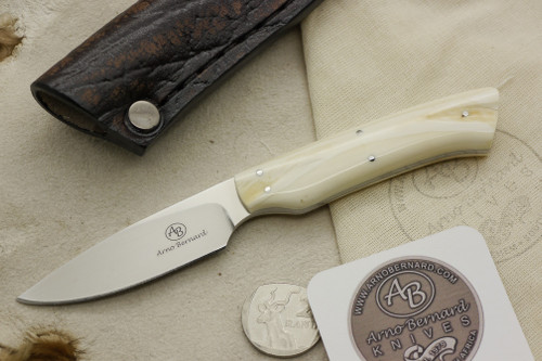 Arno Bernard Knives - Scavenger Series - Custom Galago Fixed Blade Knife w/ Warthog Ivory Handle - 2
