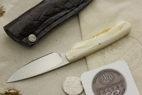 Arno Bernard Knives - Scavenger Series - Custom Galago Fixed Blade Knife w/ Warthog Ivory Handle - 3 Arno Bernard Knives - Scavenger Series - Custom Galago Fixed Blade Knife w/ Warthog Ivory Handle - 3