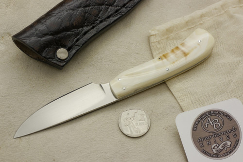 Arno Bernard Knives - Scavenger Series - Custom Jackal Fixed Blade Knife w/ Warthog Ivory Handle Arno Bernard Knives - Scavenger Series - Custom Jackal Fixed Blade Knife w/ Warthog Ivory Handle