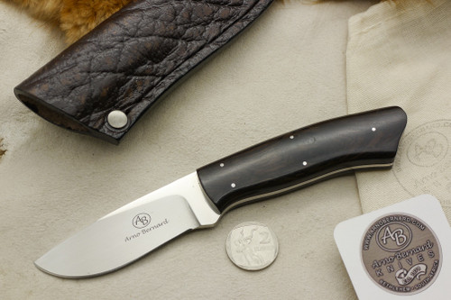 Arno Bernard Knives - Scavenger Series - Custom Wolverine Fixed Blade Knife w/ Ebony Handle
